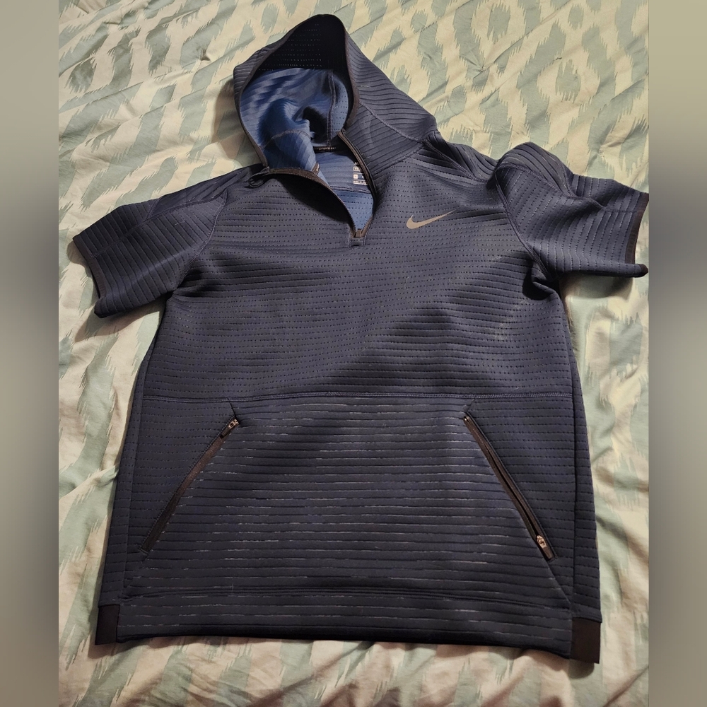 Nike Pro Short Sleeve Hoodie 1/4 Zip  Performance Men's Size‎ Medium